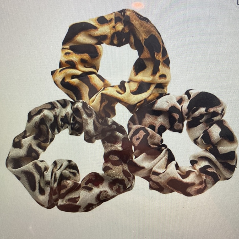 New! Three Animal Print Scrunchies